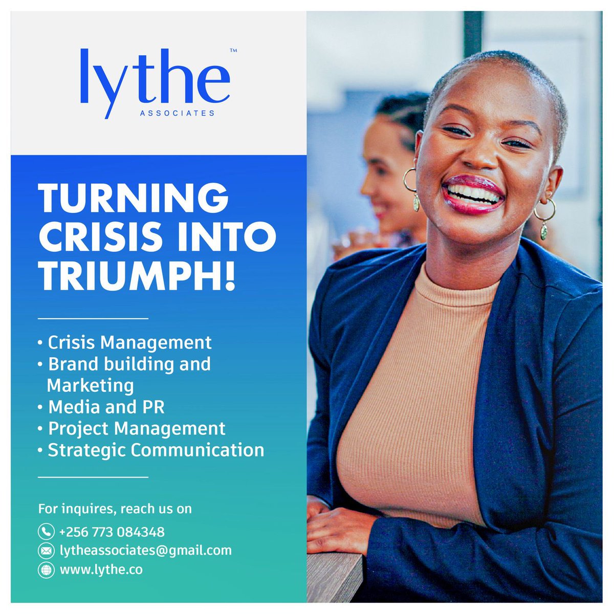 LytheAssociates's tweet photo. Are you ready to transform challenges into triumphs? 

Our mission is simple yet powerful: to empower businesses with strategic wisdom, unwavering support, and transformative communication strategies. 

Together, let's redefine success and unleash full potential ! https://t.co/AojPo8Kd7A