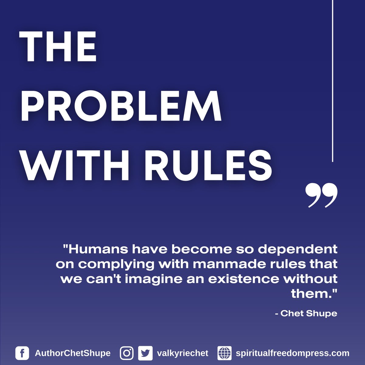 valkyriechet's tweet photo. Imagine a world without rules, what would that be like?  

Since we're so accustomed to having rules, we likely think of chaos when prompted to think of a world without them. But if you think about it, there was a time when people weren't subjected to rules and still survived. https://t.co/cILoY1jAED