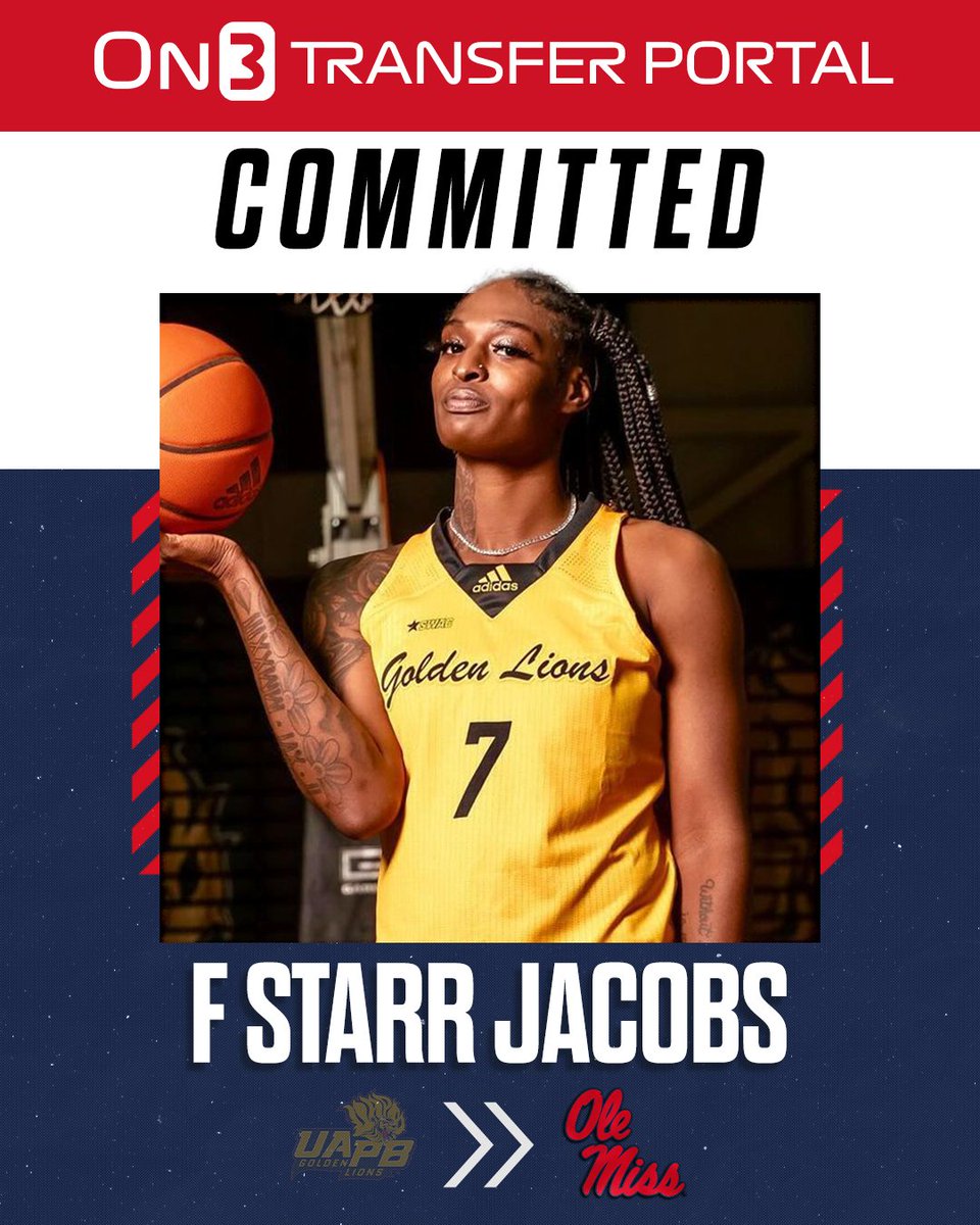 Ole Miss stays hot on the transfer portal recruiting trail, adding two-time conference POTY Starr Jacobs. Spent two seasons at UT-Arlington where she averaged 19.5 points, 7.8 rebounds and shot 52 percent from the field. Sat out last season while at UAPB on3.com/boards/threads…