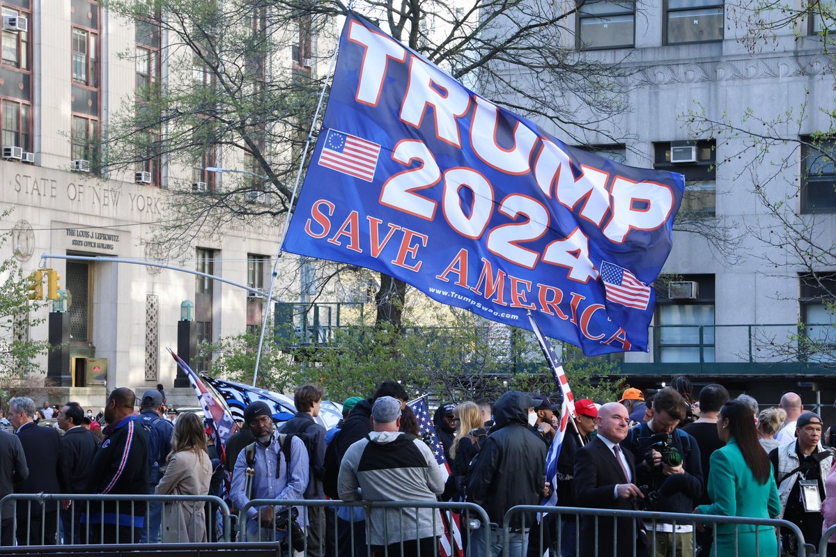 This is a political WITCH. HUNT. On Monday, we gathered with hundreds of patriots in NYC in support of President @realDonaldTrump as he stands trial in front of a corrupt and broken judicial system. We will continue to support our great President through this unprecedented…