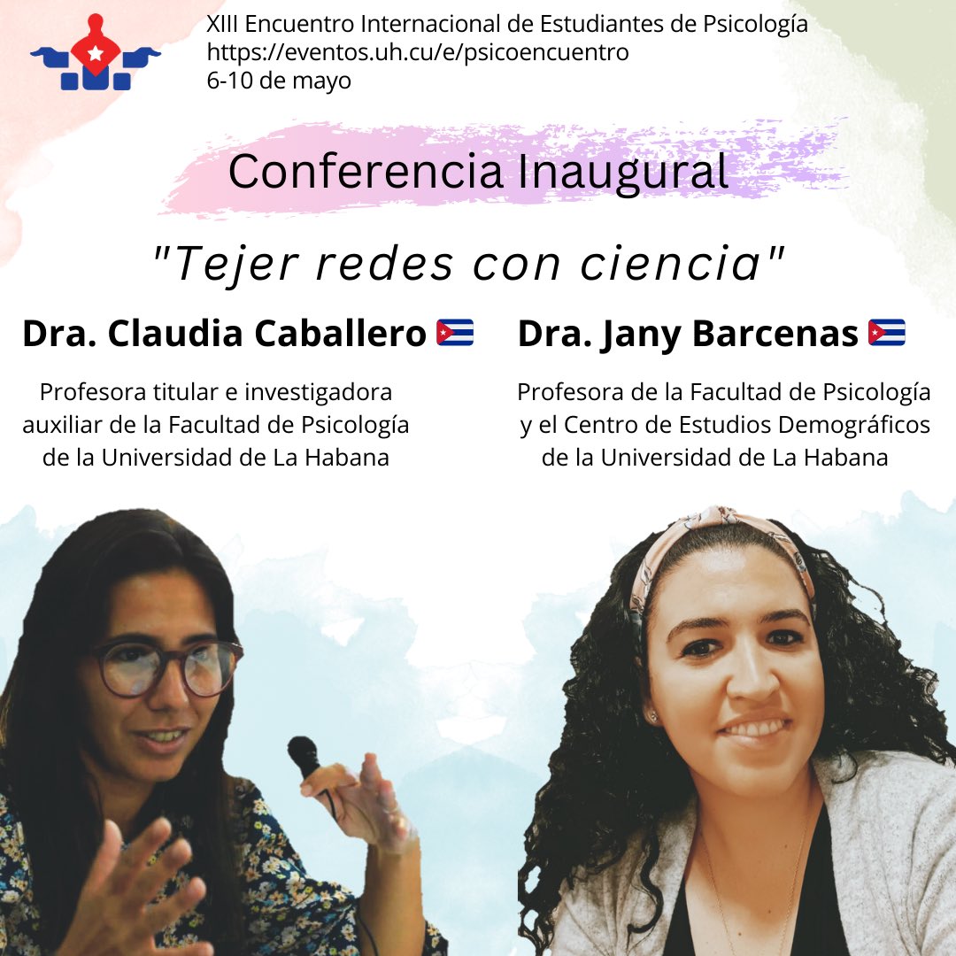 Las Dras. Claudia Caballero y Jany Barcenas en la conferencia inaugural que tiene como título 'Tejer Redes Con-Ciencia' nos invitan a repensarnos nuestras relaciones personales para así permitirnos crear vínculos más fuertes en la vida cotidiana y en esta Edición