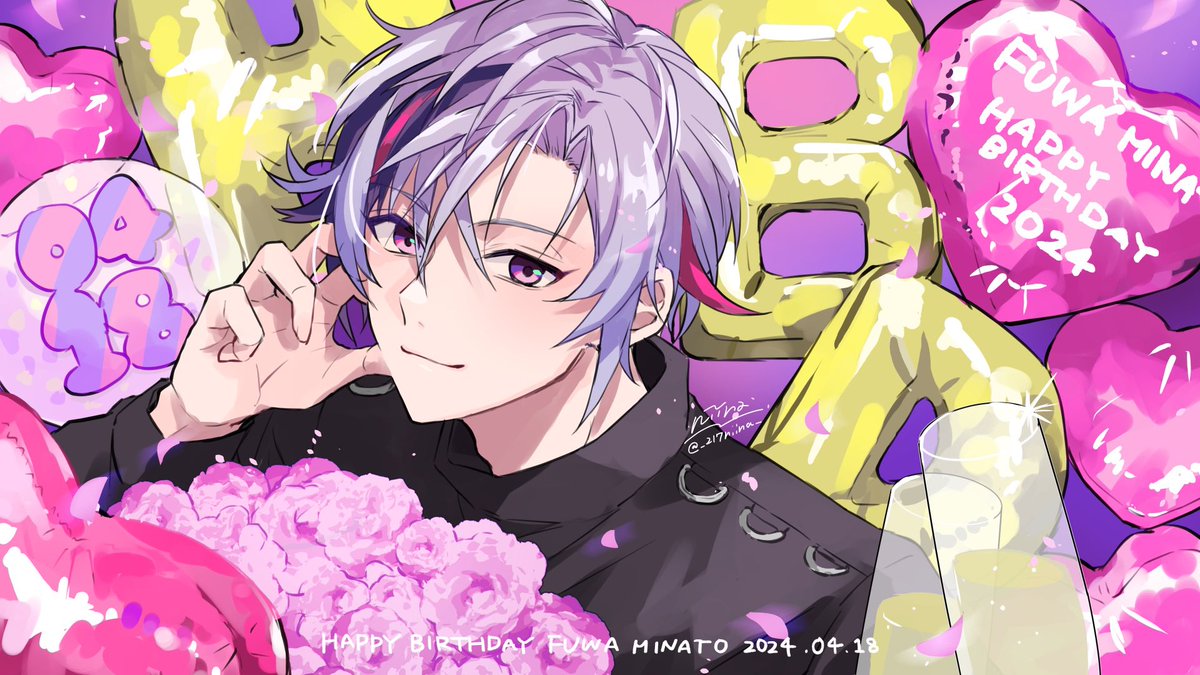 💜🎂𝙃𝘼𝙋𝙋𝙔 𝘽𝙄𝙍𝙏𝙃𝘿𝘼𝙔🥂🩷 #不破湊生誕祭2024 #絵スコート