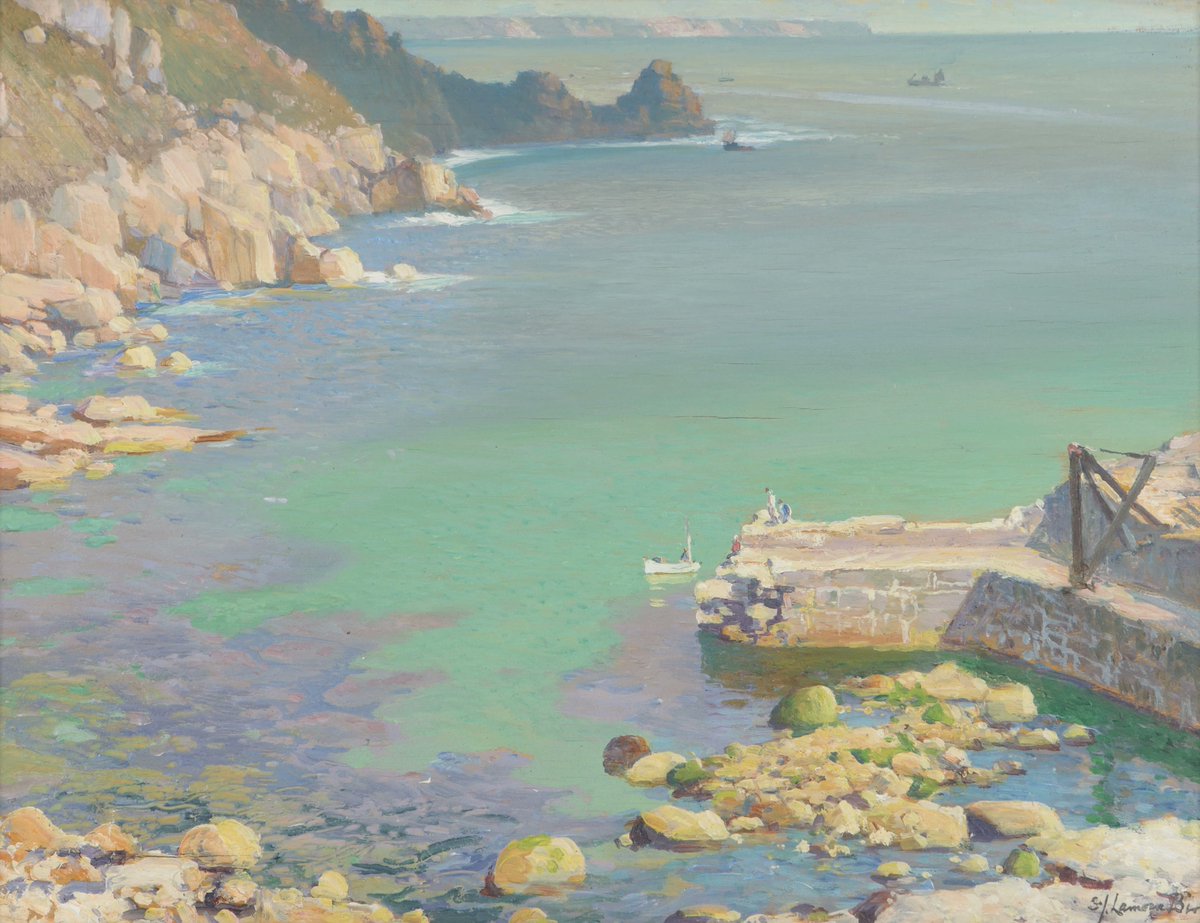 Lamorna, the Sleeping Sea by Lamorna Birch RA c. 1936 Oil on Panel (Private Collection. Originally purchased directly from the artist in Sept 1936)