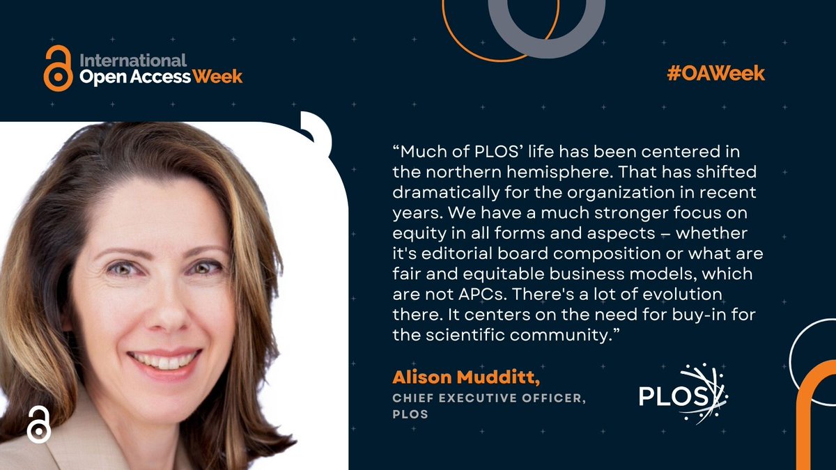 Founded by scientists for science, @PLOS is an open access publisher that embraces 'Community over Commercialization.' Learn about its focus on advancing equitable #openscience & leading a transformation in research communication in our #OAWeek profile. openaccessweek.org/theme-profiles…