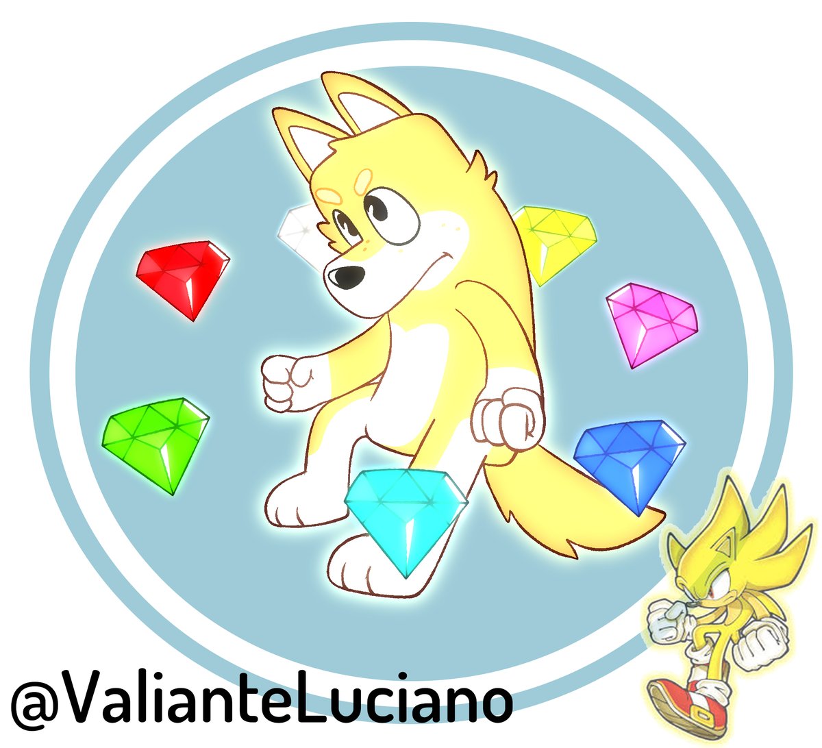 An idea @PurplePumpMan gave me XD That orange dingo at the party in 'The Sign' episode was, in fact, Super Alfie. He gathered the 7 Chaos Emeralds XDDD