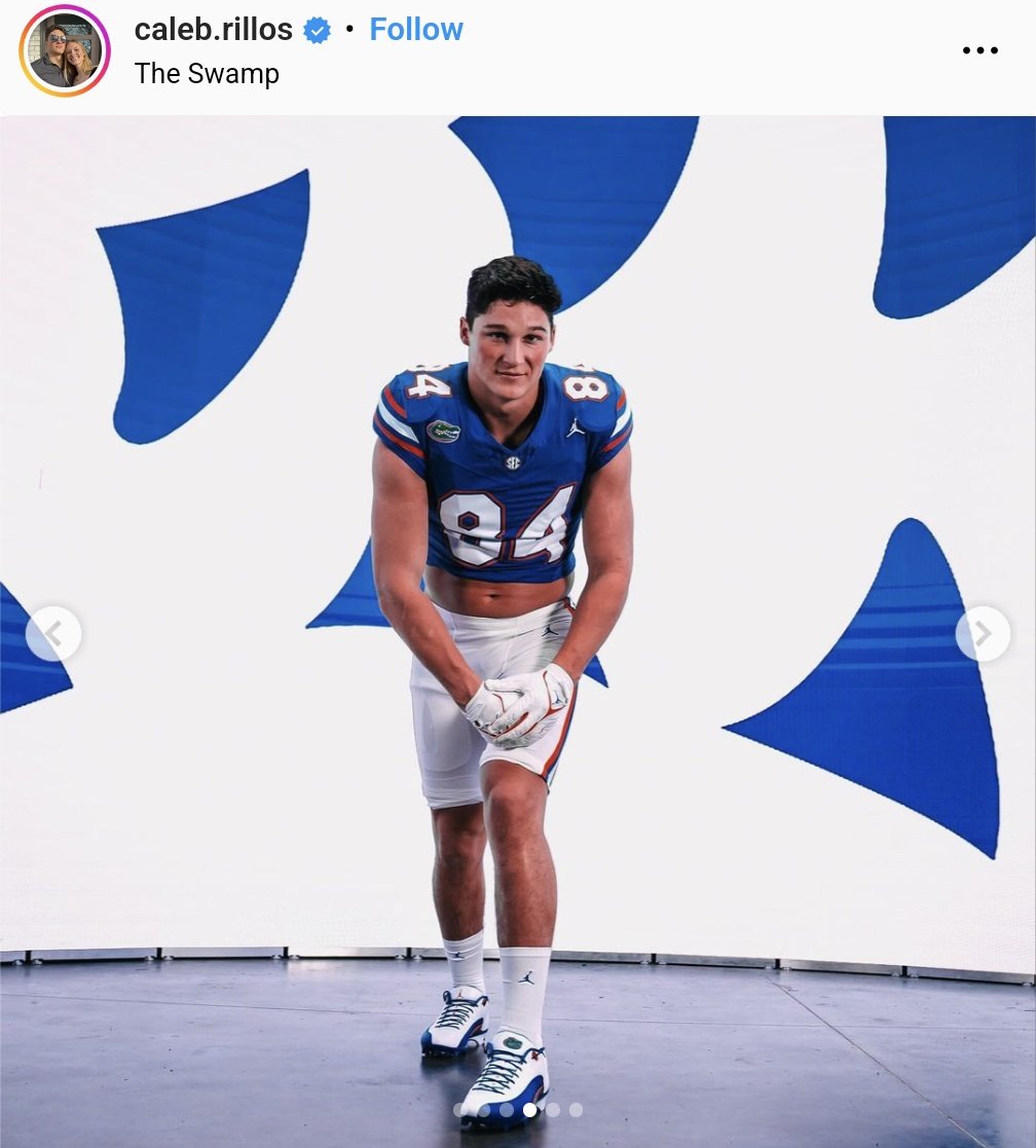 BOOM!!! Former #AirForce TE, Caleb Rillos, has committed as a preferred walkon spot with the #Gators.