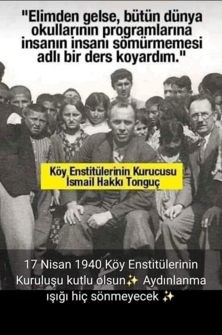 Amaç, köye hem bir öğretmen hem de modern üretim araçları ve tarım yöntemleri sağlamak ve eğitimin mali yükünü hafifletmektir. #KöyEnstitüleri