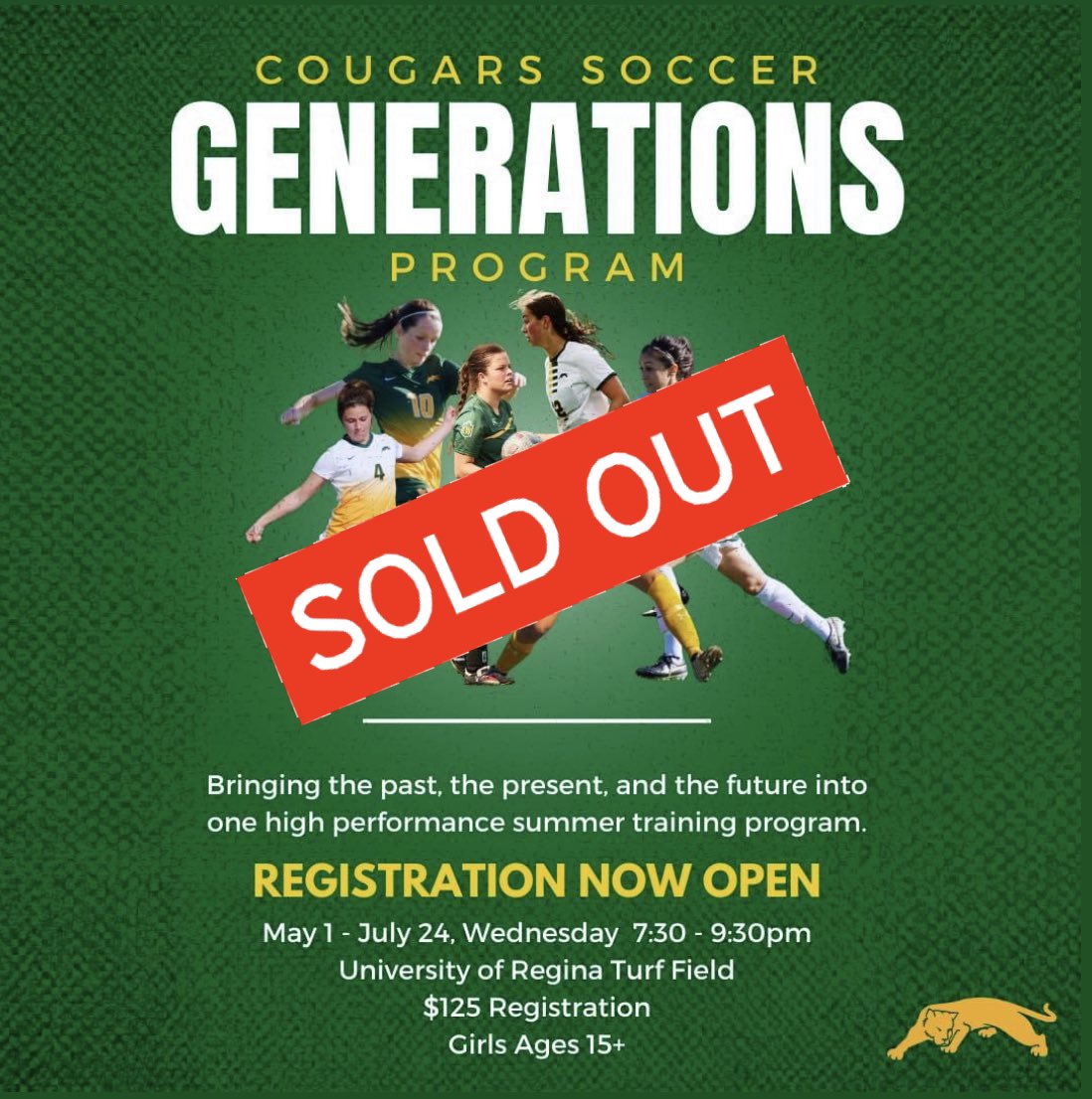 THANK YOU for the support of our new Generations Program!! We are excited to get started and have officially filled all available spots.   See you all May 1st 💪🏼