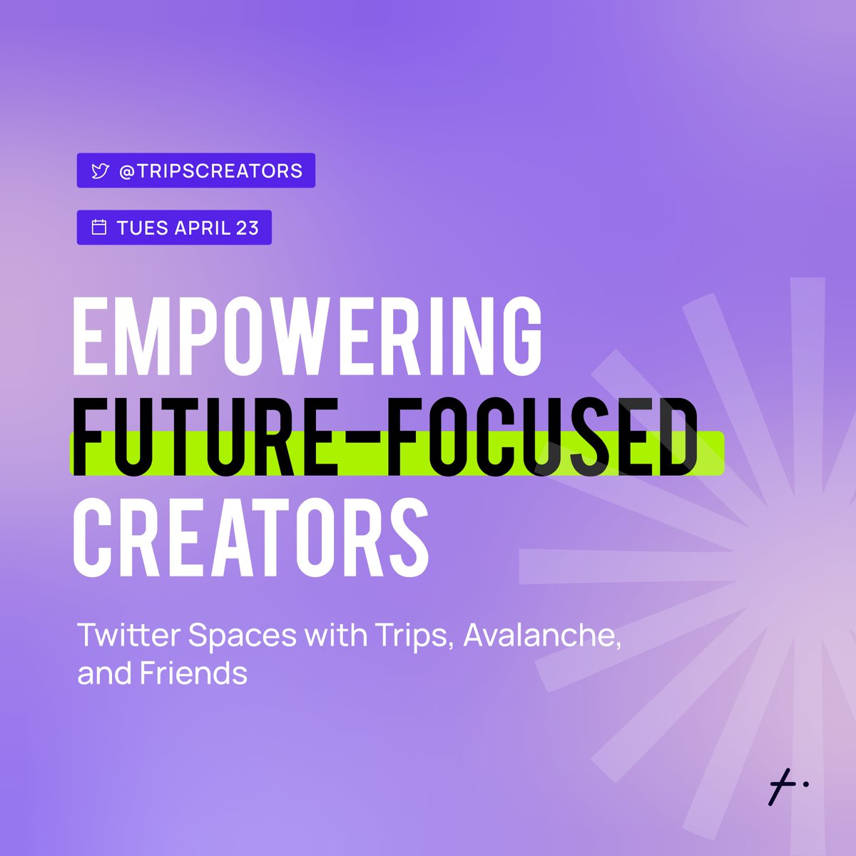 April 23rd is #InternationalCreatorsDay and we can't wait to celebrate 🥳 To kick it off we've teamed up with @CultureOnAvax to co-host a conversation on 'Empowering Future-Focused Creators'. We'll be joined by some of Web3's leading Creators, disruptors and brand builders. 🔗⬇️