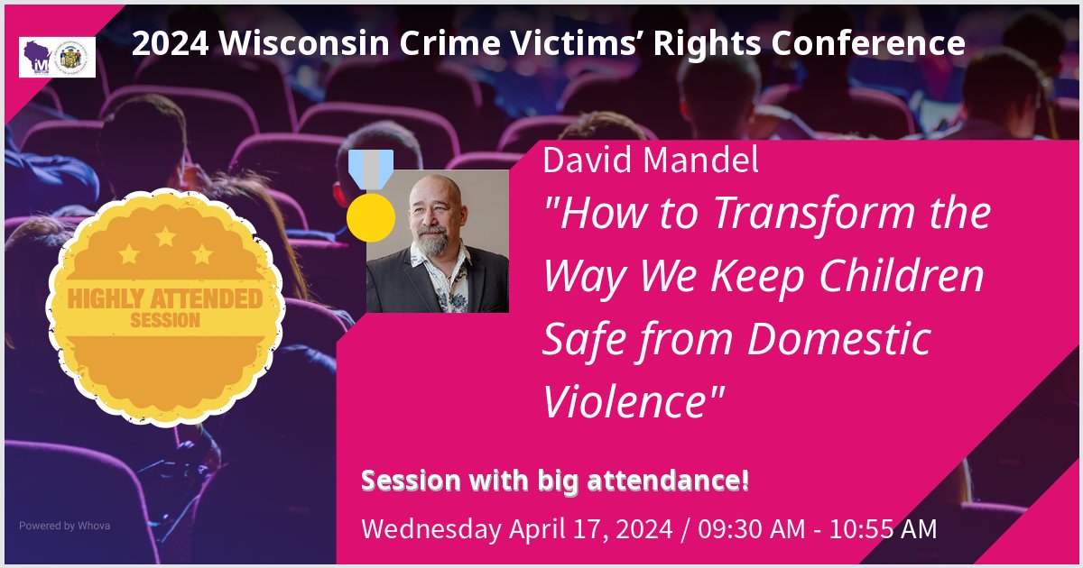 Gave a talk at 2024 Wisconsin Crime Victims’ Rights Conference on How to Transform the Way We Keep Children Safe from Domestic Violence. Thanks for the great turnout! - via #Whova event app