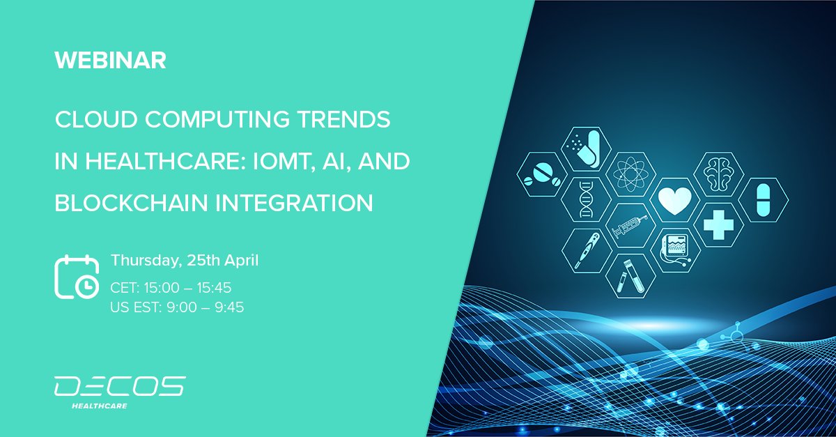 Don't miss this opportunity to gain insights into the latest advancements in #cloudcomputing and their impact on #healthcare in our upcoming webinar.

Register- hubs.ly/Q02tc0x40

#HealthTechTrends #DigitalTransformation #HealthcareIT #AI #IoT #IOMT #Cloud #Blockchain