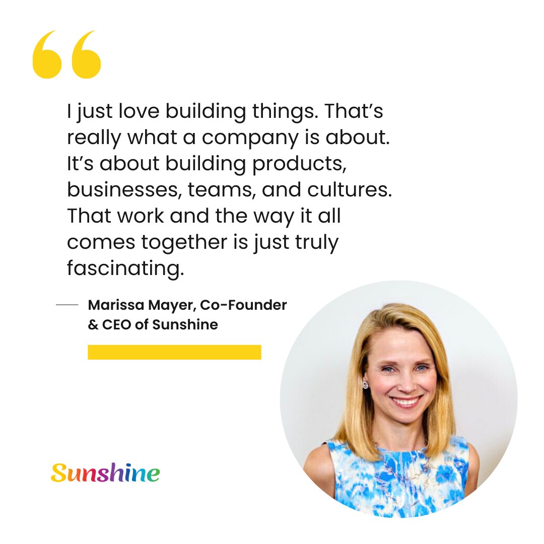 Our CEO, @marissamayer, talked to @semafor about leading organizations of all sizes to build powerful products. At Sunshine, we're proud to cleverly apply AI to make the mundane magical.🪄 📲 Try Shine, our latest app that makes photo sharing easy: bit.ly/shinebysunshine