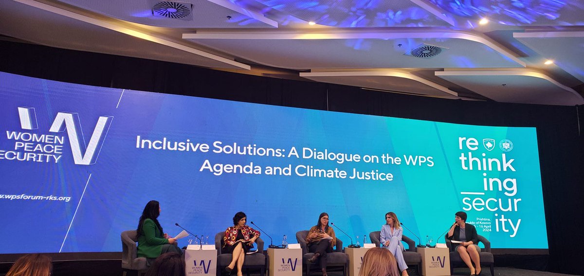 SigneGuro's tweet photo. #wpsforum Pristina: women and climate security https://t.co/PUqjl4C7Go