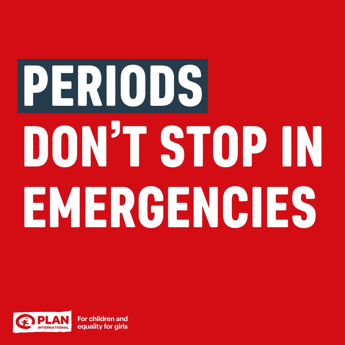 Girls and women in Gaza are struggling to find products and facilities to manage their period. Access to period products, safe and suitable facilities and clean water are essential to ensure girls can manage their periods with dignity. #CeasefireNOW