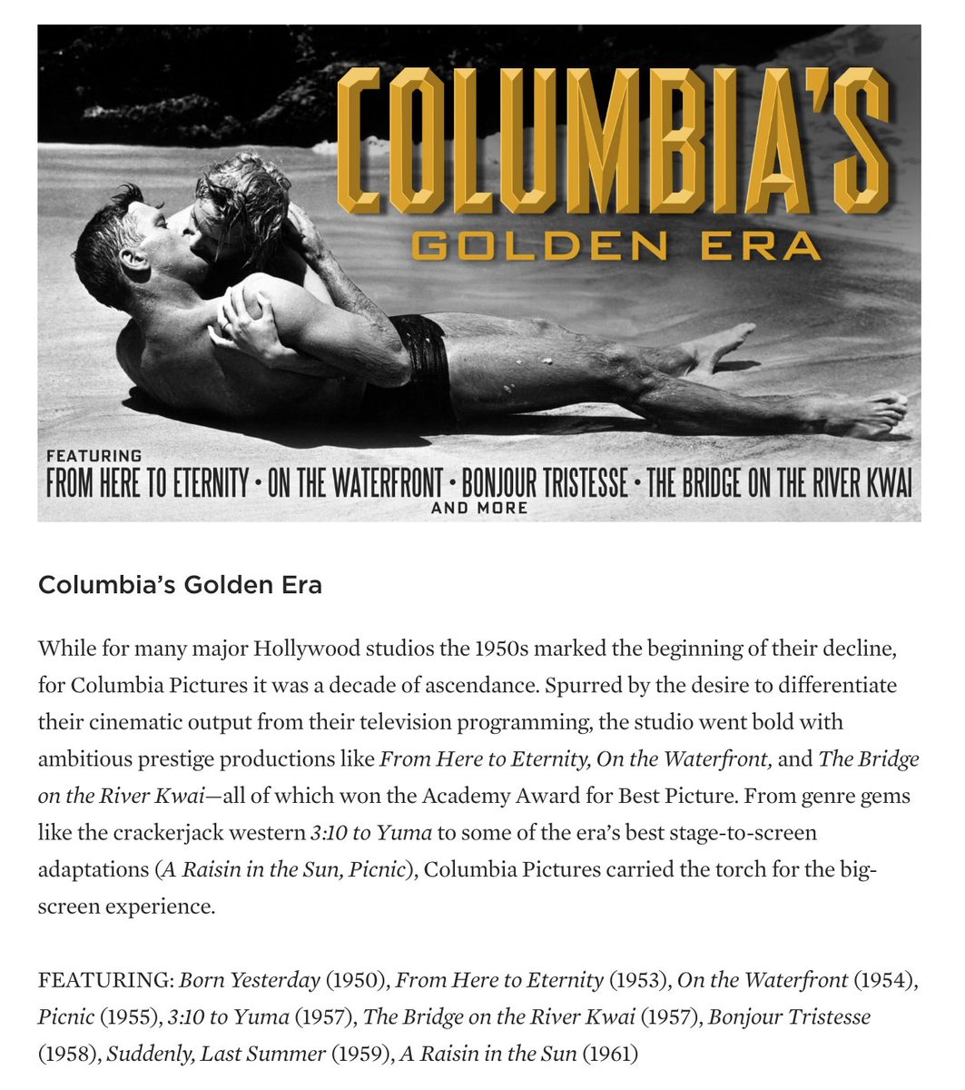 COLUMBIA'S GOLDEN ERA 💛 Coming to the Criterion Channel in May! criterion.com/current/posts/…