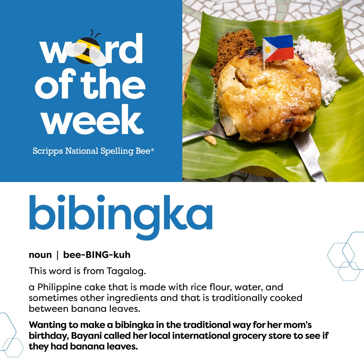 It's the most a-PEEL-ing day of the month: National Banana Day! Before you SPLIT to the next post, tell us a fun fact about bananas. Extra points if it's about bibingka. @MerriamWebster, the official dictionary of the Scripps National Spelling Bee. #wordoftheweek #spellingbee