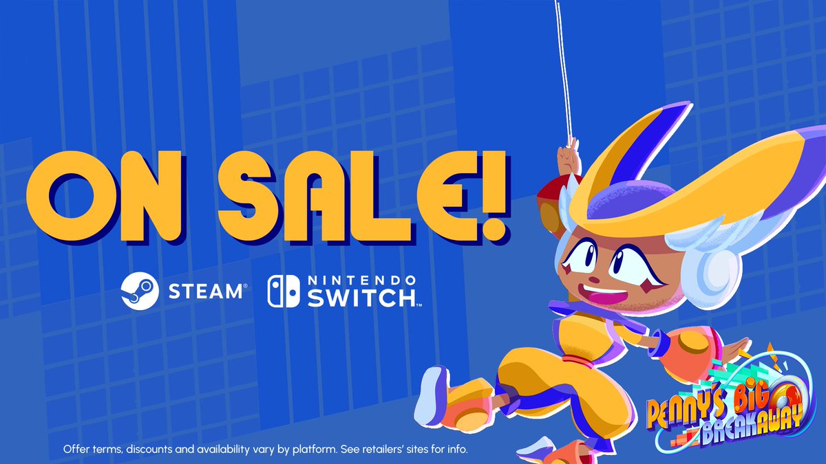 #PennysBigBreakaway is now ~33% off on Steam and Nintendo Switch!

⭐️ Grab your copy today: pvtdi.vision/3N8uEVp