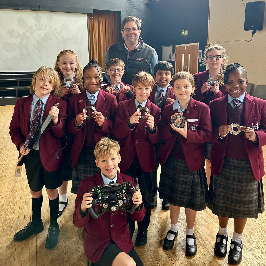 Sparking Curiosity with the Holmwood STEM fortnight. In an exciting launch we were thrilled to welcome Mr. Danby from @JohnDanbyRacing as we dived into the exciting world of STEM. The children have now been challenged to design and build their own model F1 cars