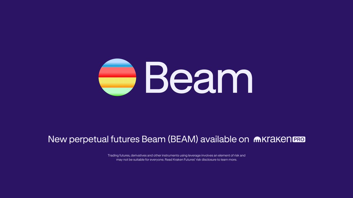 New perpetual live: $BEAM @BuildOnBeam Explore futures in Kraken Pro ⤵️ krakenpro.app.link/BEAM_perp *Geo restrictions apply