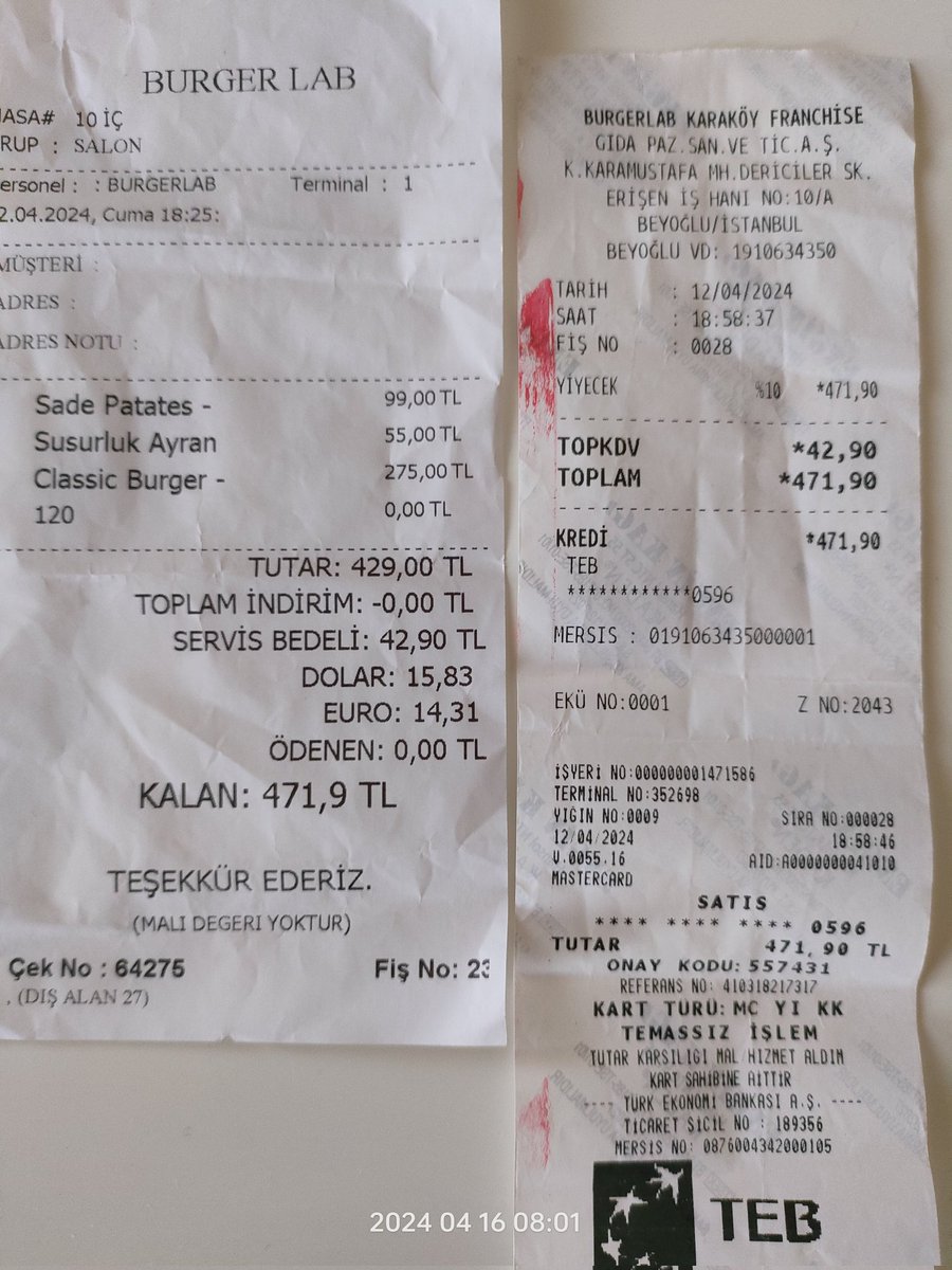 denizkusu_unal's tweet image. #fahişyemeğeBOYKOT sadece 9 yaşındaki çocuğun yediye menü,yok bide servis açmıslar gibi servis ücreti geçirdiler #burgerlab