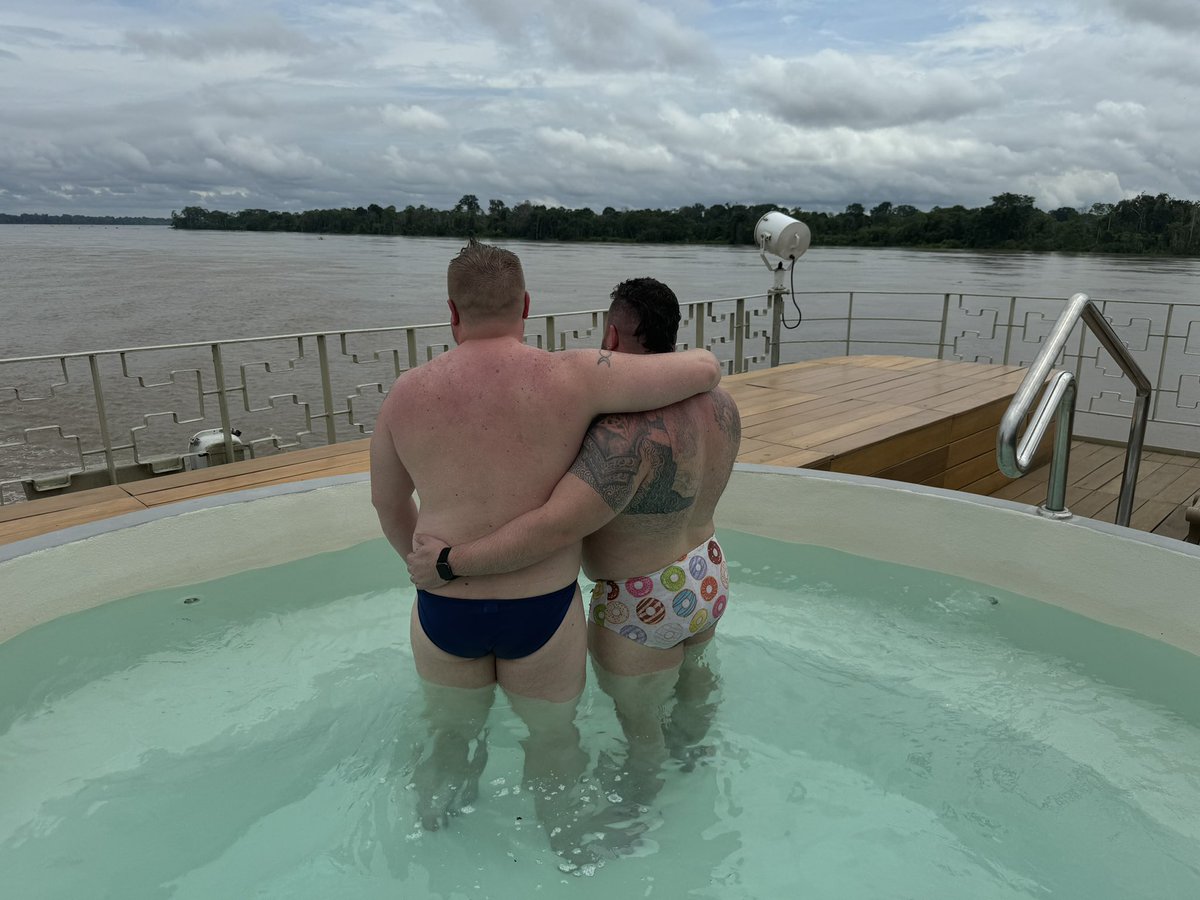 mystchambers's tweet photo. Serving beef on the Amazon river! @scouttww https://t.co/r98CB95nkL