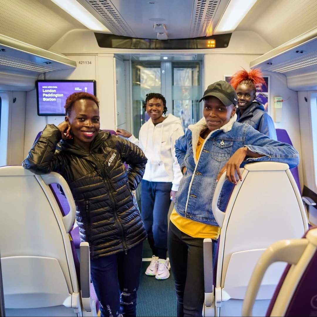 Kenyan women are already in London ahead of the weekend's marathon. Photo by Andy Lou