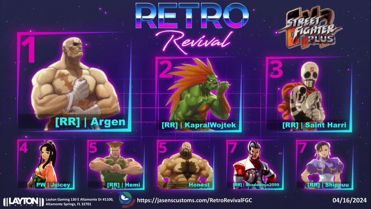 RetroRevivalFGC's tweet photo. Retro Revival Weekly 4/16/2024 Top 8 Street Fighter EX2 Plus

@Argenrost @Kapral_Wojtek @SaintHarri @PuzzleWednesday @BradyBackRibss Honest @shadowninja2099 @Shippuuryu 

#RetroRevival #FGC #StreetFighter #SFEX2Plus #SF2EX https://t.co/AdXXrB2zaI