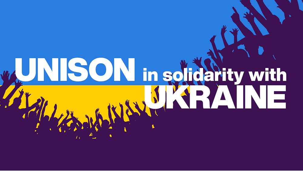 Some pretty big news in UK labour movt / civil society support for Ukraine. Today the National Executive Committee of the UK's largest trade union, @unisontheunion, voted to back the motion in solidarity with Ukraine and its labour movt submitted to Unison conference in June. 🧵