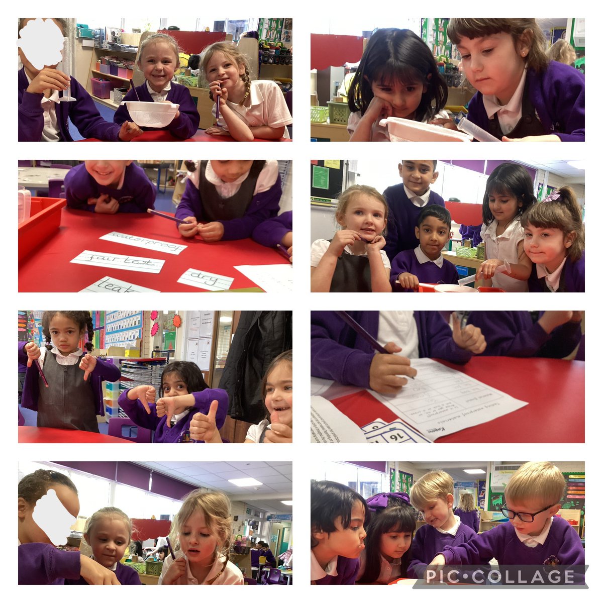 In our DT project this term in Reception, we are going to design and make a boat. But first… we need to know what materials would be the best to use. Here we are investigating different materials and whether they are waterproof or not...