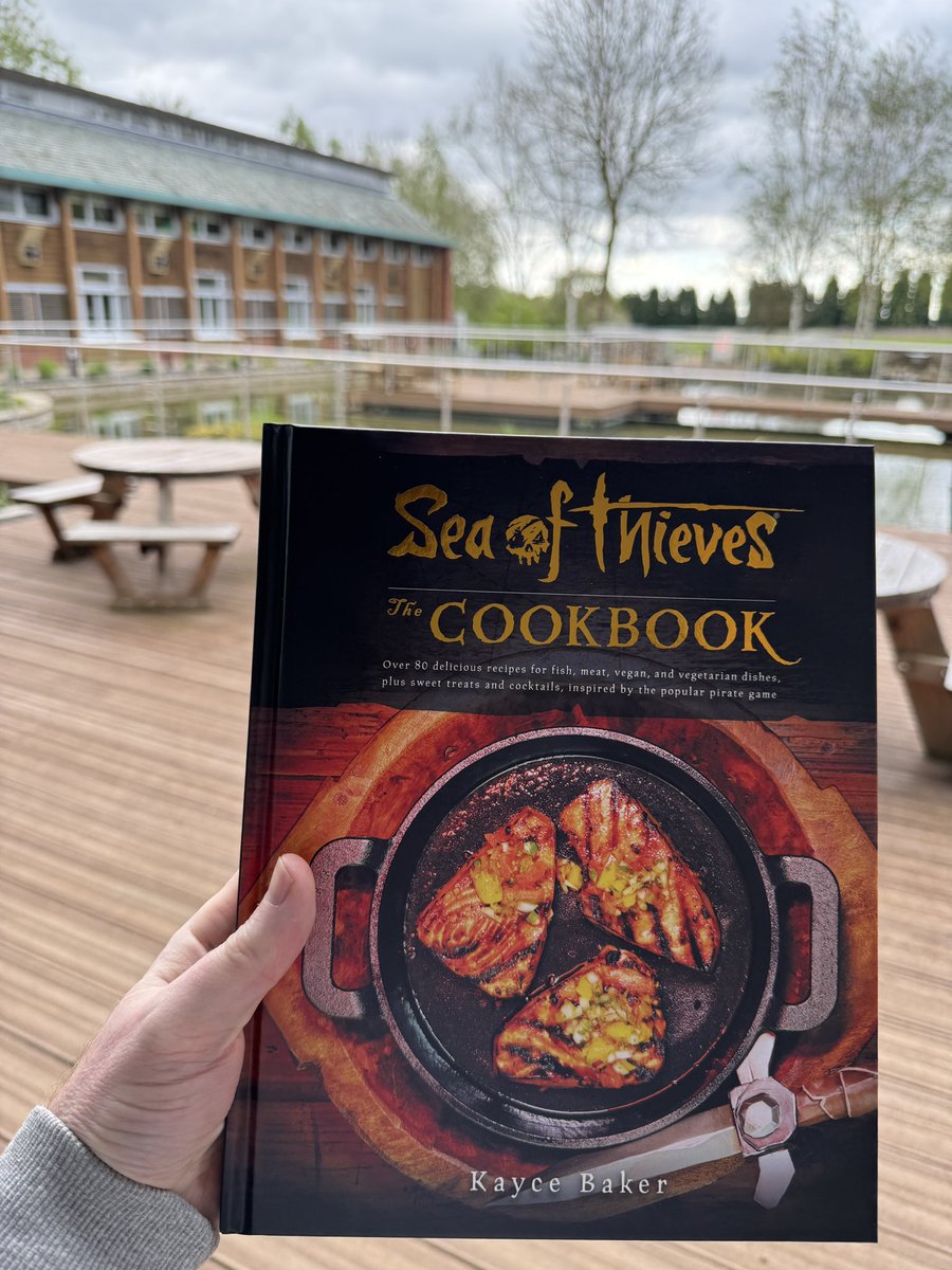 Perk of being a Studio Head is early access to merch - VERY excited about the arrival of @SeaOfThieves The Cookbook! 😋