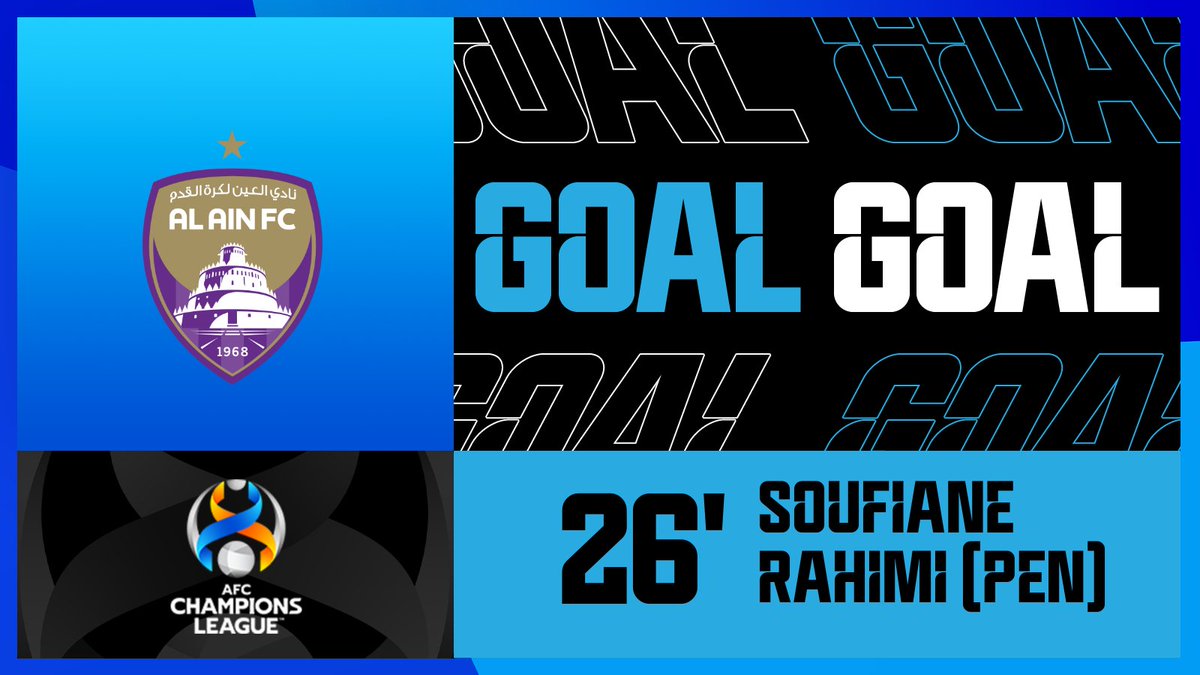 ⚽️ GOAL | 🇦🇪 Al Ain 2️⃣-0️⃣ Al Hilal 🇸🇦 Soufiane Rahimi calmly converts the penalty for his second of the match and 10th of the competition! Watch Live 📺- gtly.to/JcAMvr84J #ACL | #AINvHIL