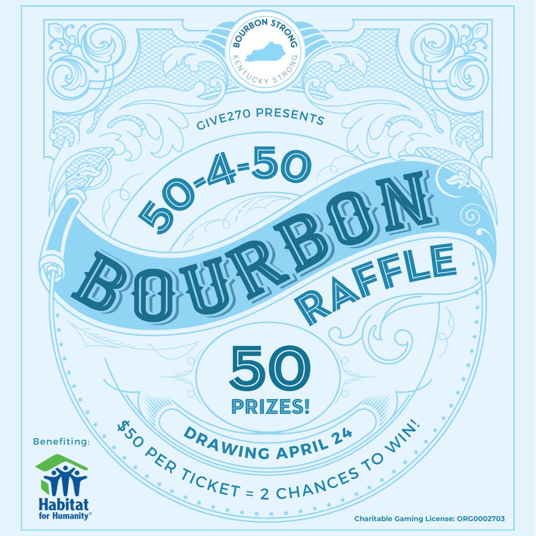 PAPPY SET, 6 BOTTLE WELLER SET and much more are Raising the Roof with Give 270's Bourbon Strong RAFFLE. Each ticket has two chances to WIN from 50 Bourbon Prizes. ONLY 3,000 tickets are available! Get yours NOW before they're gone!
GET TICKETS HERE --->  give270.org/.../bourbon-st…