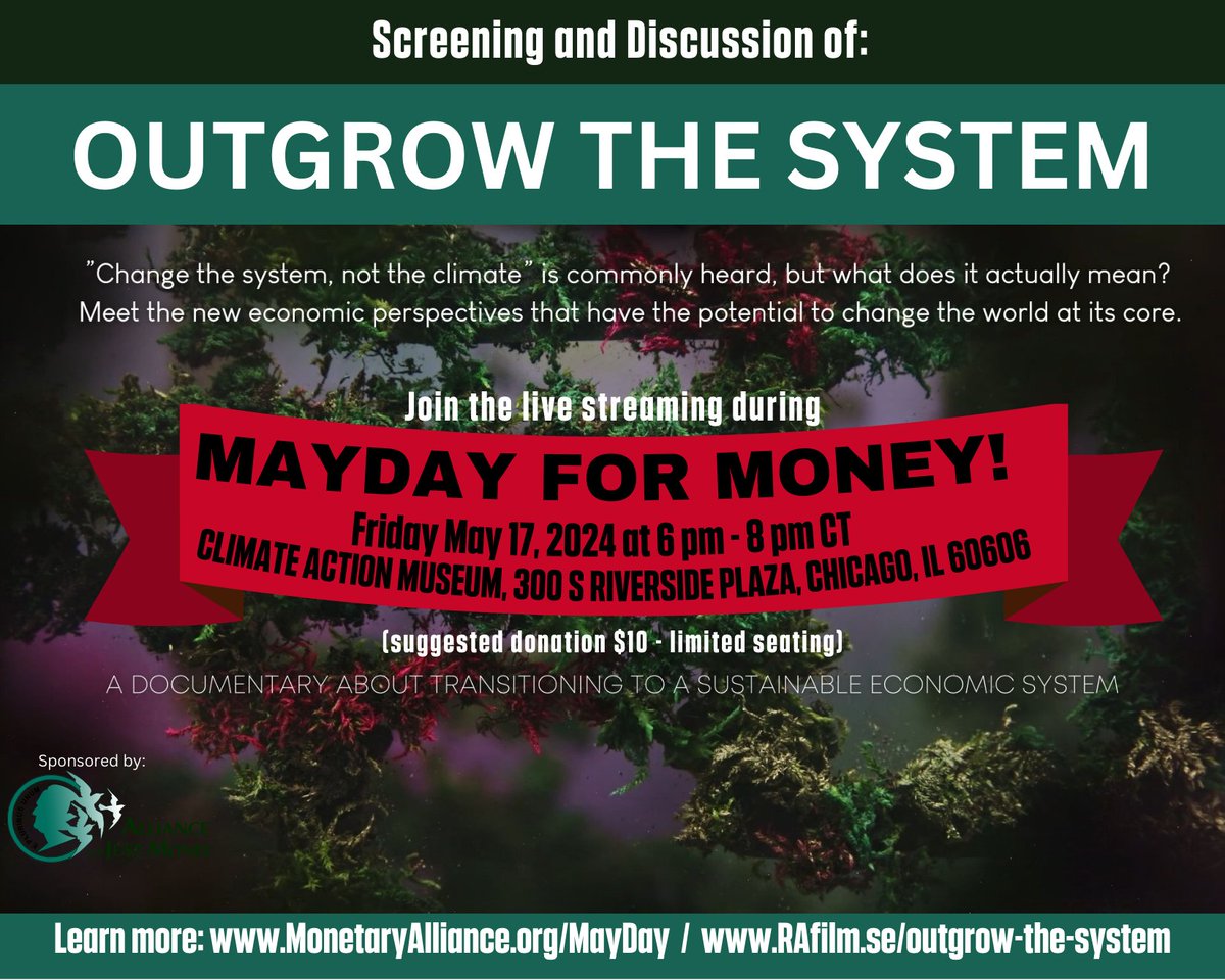beautiful! #outgrowthesystem  @Rafilm_swe 
We'll talk about the reforms needed to bring these changes about! at #maydayformoney
