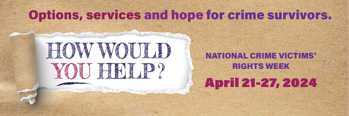 It’s National Crime Victims' Rights Week. If someone you know were to become a victim of a crime, how would you help? Discover ways you can support and empower crime victims at victimconnect.org. #NCVRW2024