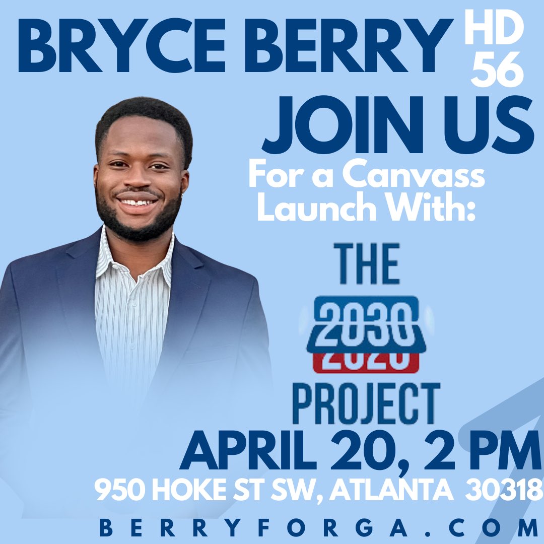 I’m partnering with my friends @2030ProjectUS for a special canvass this Saturday to reach out to voters, win this primary and flip this seat. But I need you! Join us this Saturday for food, doors and building to a majority. Sign up using the link in my bio! #gapol #Berryfor56