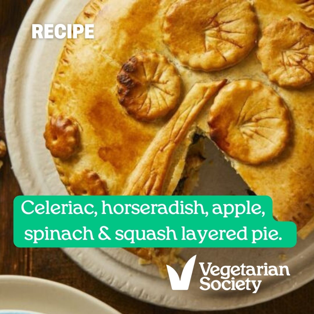 #EarthDay is coming up on the 22 April. It's all about protecting the planet & one of the ways you can help the planet is to eat more #veggie & plant-based foods. Our Earth Day pie makes the best use of healthy, in-season fruit and veg. vegsoc.org/recipes/layere…