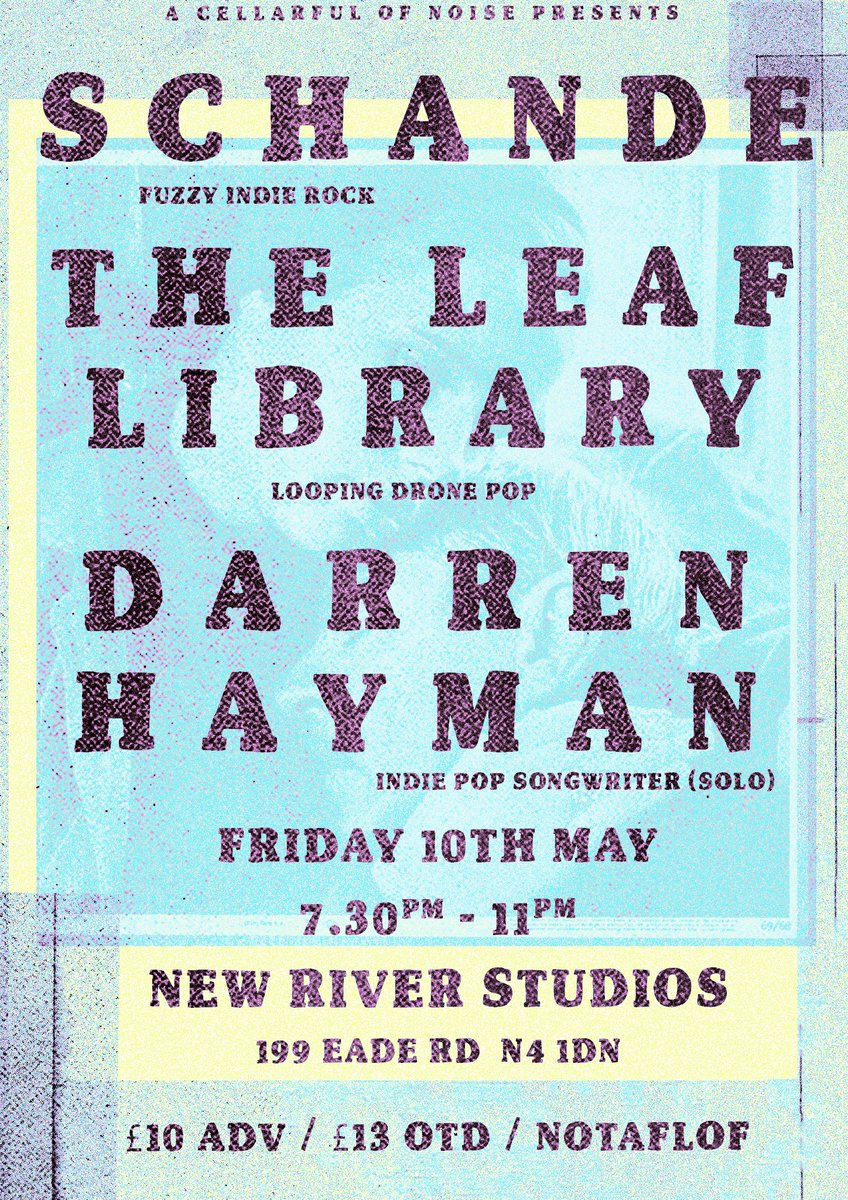 Your dream gig just dropped. Li’l old us with legends @theleaflibrary & @darrenhayman on 10 May at New River Studios. Mark your calendars 🤩