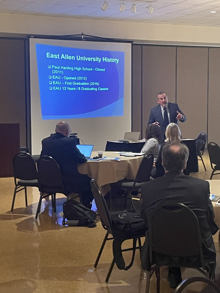 As our Spring Seminar continues, the team from East Allen Schools shares information on structuring a successful early college high school. #LeadIAPSS