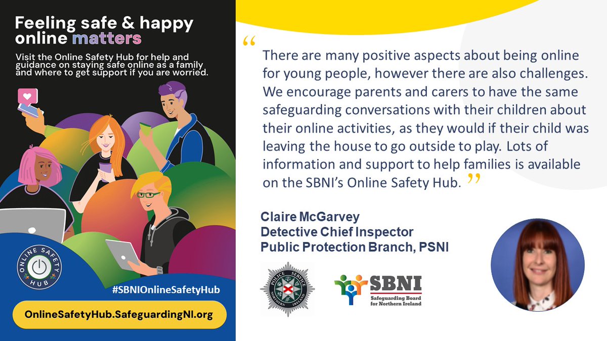 Information on how to keep children safe online is available on the new #SBNIOnlineSafetyHub. Find out more at orlo.uk/2YIS2 @safeguardingni @ineqegroup