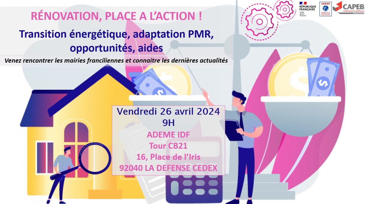 Fonds chaleur, filière REP, rénovation énergétique du résidentiel, des écoles, ou encore des bâtiments tertiaires...

Collectivité locale ou artisan du bâtiment, vous êtes en demande de perspectives et de prospectives ?

RDV à notre séminaire dédié : view.contact.ademe.fr/?qs=2ab04c8517…