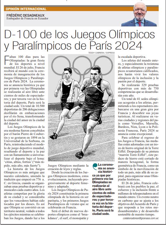 Oficialmente a D-100 de las Olimpiadas de @Paris2024