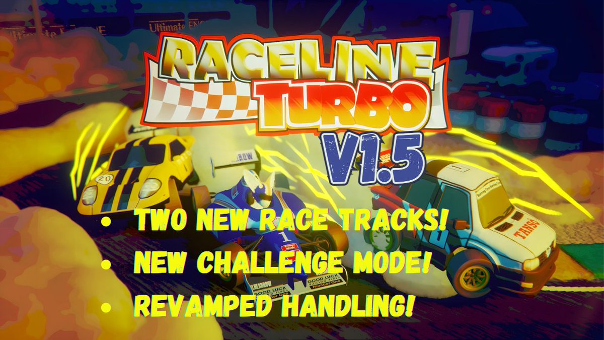 Raceline Turbo v1.5 is out to celebrate it's first anniversary! Two new race tracks, new challenge mode featuring Blue Arrow and improved car handling!
(select version v1.5 from the title screen)
indreams.me/dream/mJfHDnWr…
#MadeInDreams #racinggame #indiedev