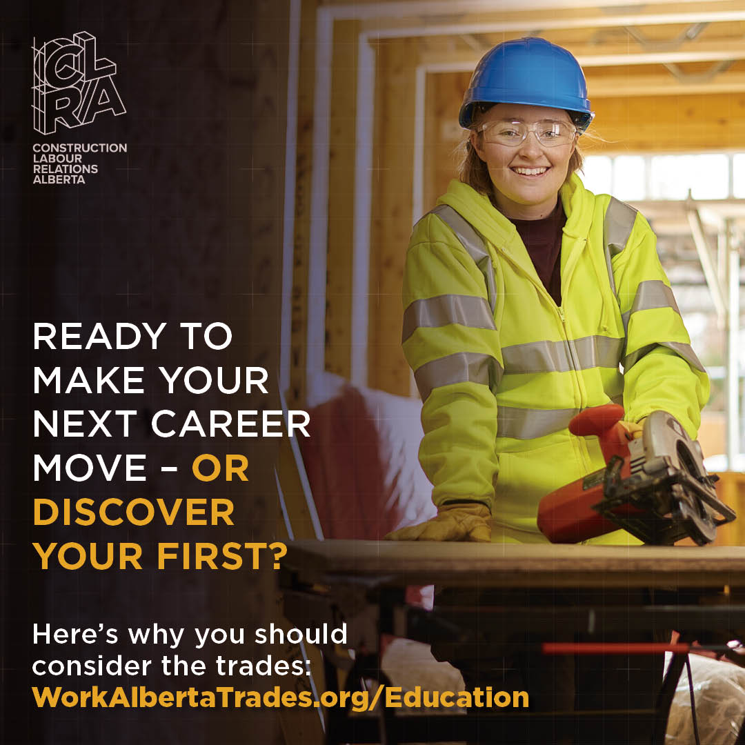 Want job security? Alberta needs skilled tradespeople, and you could be one of them. Make the change to a career that’s in demand.
Read more at workalbertatrades.org/education #BuildYourFuture #AlbertaJobs #Construction