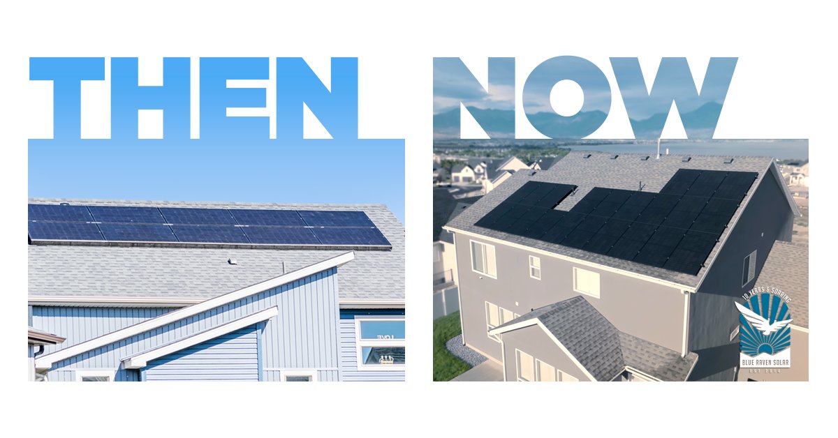 From blue panels to sleek tier-1 monocrystalline black solar panels, our solar installations have evolved. We've embraced cutting-edge technology and are working on creating a cleaner future. ☀️ #SolarEvolution #CleanEnergyRevolution #10yearsandsoaring #10years