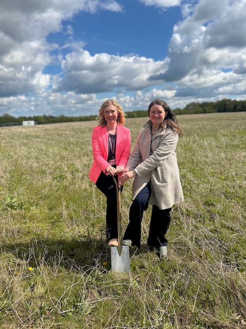 HelenaRomanes's tweet photo. We are thrilled to announce that building work has begun on our new state-of-the-art school building.  The spade has finally gone in the ground with a little help from our Executive Headteacher and Headteacher of our primary phase #SaffronAcademyTrust @HelenaRomanes @Morsecat https://t.co/twWBdsLqoK