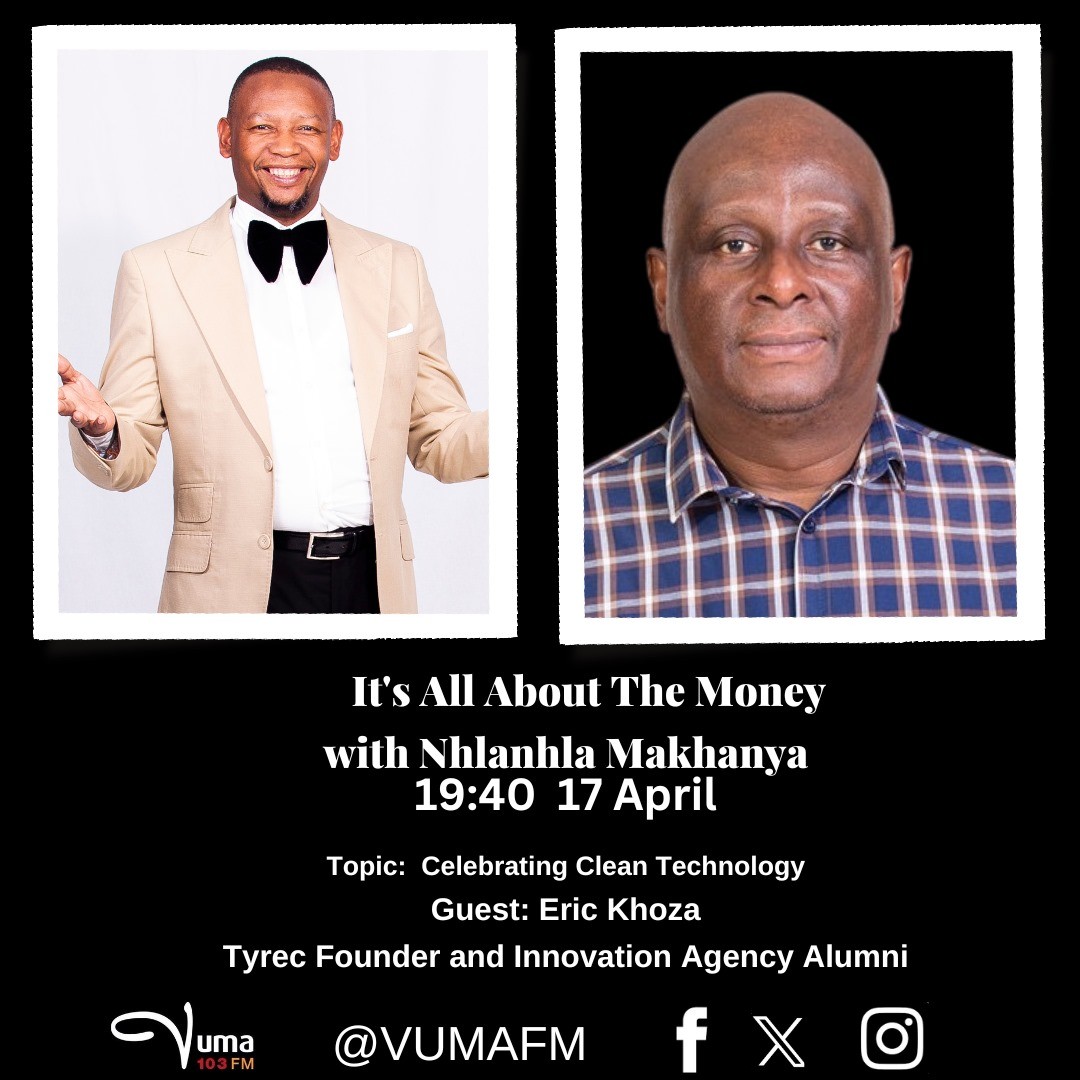 #ItsAllAboutTheMoney with @NhlanhlaMak Produced by @Zowakha From 19:00-20h00 Subject: #DailyHeadliners and Celebrating Clean Technology ON AIR: We will be joined by @likhanyiletm and @Tyrec @Technologinn iframe.iono.fm/s/77 Studio: 086 10 10 300 VN: 073 709 1991