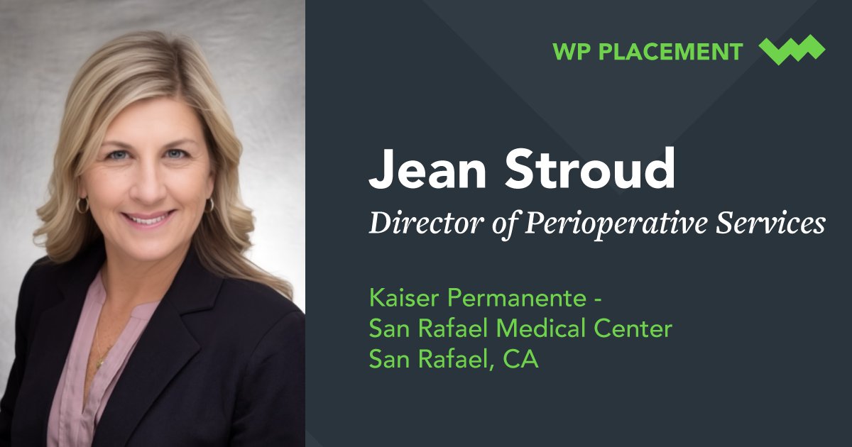🌟Whitman Partners Placement Announcement🌟

Congratulations to Jean Stroud, the new Director of Perioperative Services at Kaiser Permanente-San Rafael Medical Center!

▶ Read more here: whitmanpartners.com/new-placement-…

#perioperative #surgicalservices #placement #whitmanpartners