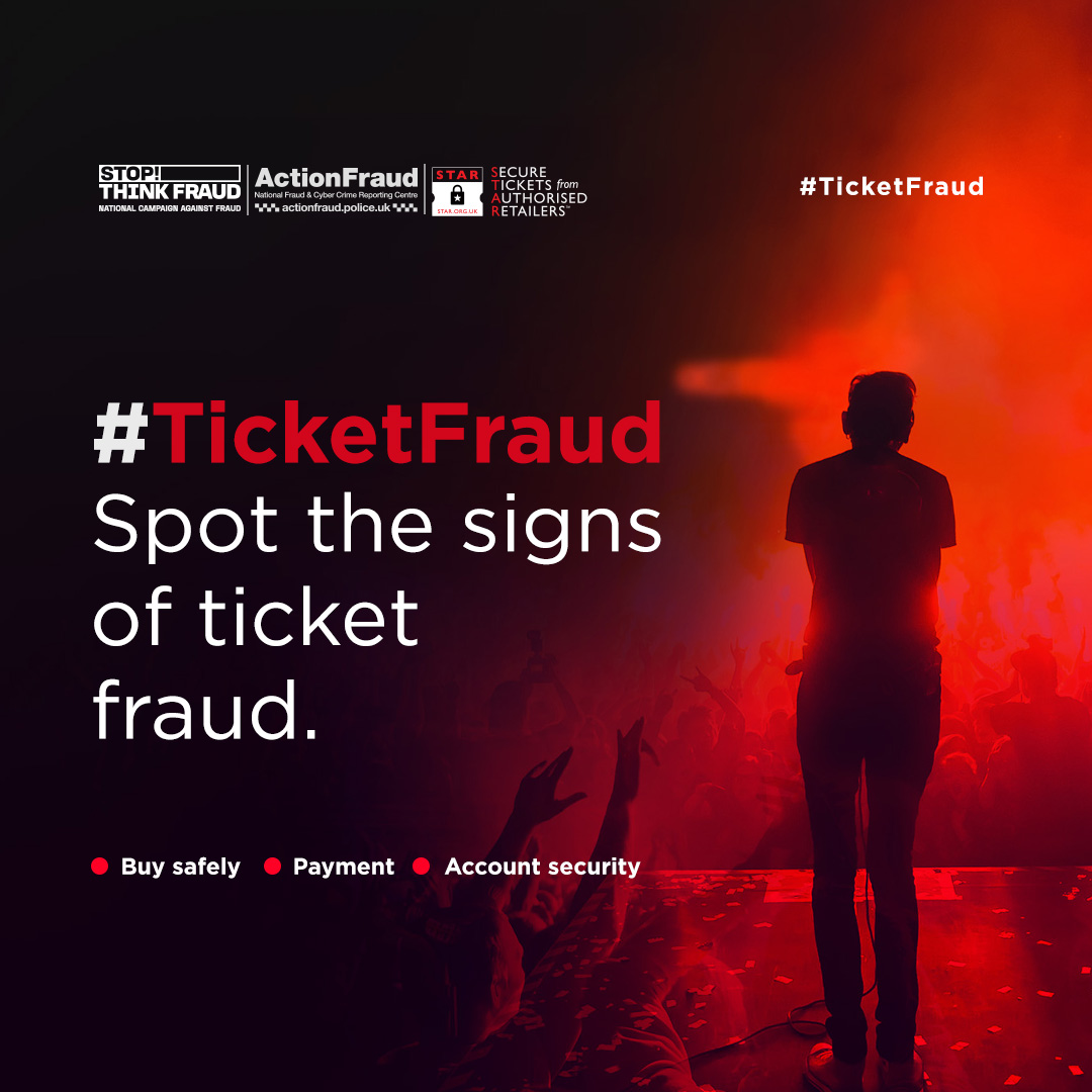 We're supporting @actionfrauduk's campaign against #ticketfraud, after the news that last year there were almost 9,000 victims of ticket fraud. Protect yourself by always buying from STAR members - and find out other ways to stay safe below. 👀 actionfraud.police.uk/news/ticketfra…