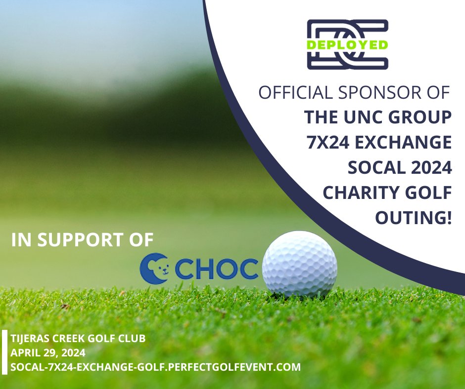 Exciting news! DC Deployed sponsors the UNC Group 7x24 Exchange SoCal 2024 Charity Golf Outing on April 29th at Tijeras Creek Golf Club. Join us for a day of fun and support for Children's Hospital of Orange County. 
dcdeployed.com/articles/dc-de… 
#charitygolf #CHOC #DCDeployed