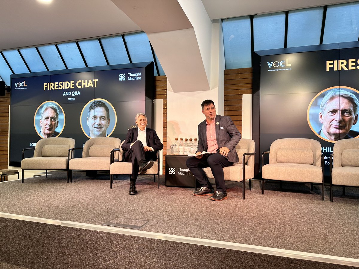 “We need the public and private sectors to work in almost perfect synergy.” 

An incredible start to our hosted network evening with a “fireside” chat featuring @PhilipHammondUK and @Juergen_Maier 

#vocL #ResponsibleBusiness